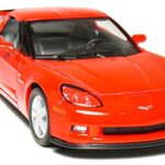KiNSMART 2007 Corvette Z06 5inch 1:36Scale Die Cast Metal Model Toy Cars RED - Image 4