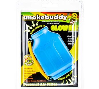 Smoke Buddy Junior Glow in The Dark Blue – Personal Air Purifiery and Odor Diffuser