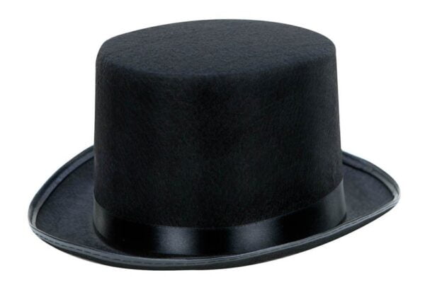 Classic Black Top Hat Perfect for Halloween Costumes, Magician, Steampunk, and Iconic Char