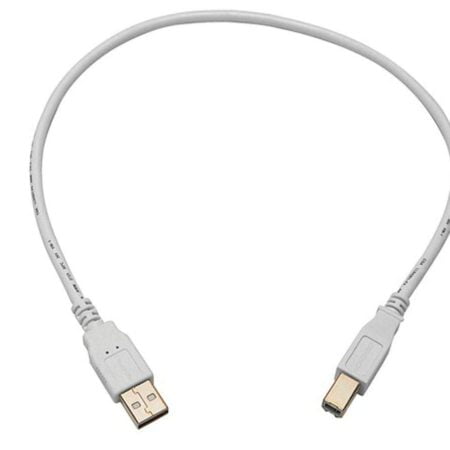 Monoprice 1.5ft USB 2.0 A Male to B Male 28/24AWG Cable - (Gold Plated) - WHITE for Printe - Image 2