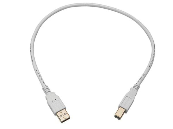 Monoprice 1.5ft USB 2.0 A Male to B Male 28/24AWG Cable - (Gold Plated) - WHITE for Printe