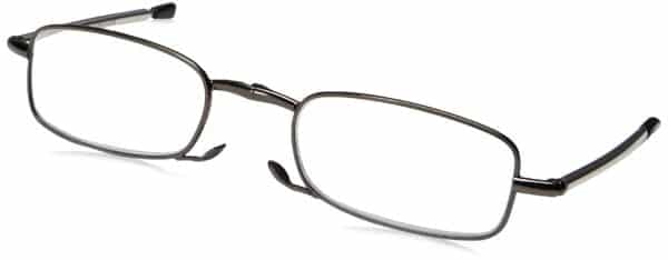 Foster Grant Men's Gideon Rectangular Reading Glasses,Black,48 mm/+ 2.00