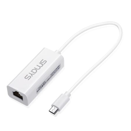 Micro USB to Ethernet Adapter for Android Tablet Computer, Nexus Player, Dell Venue - Wire