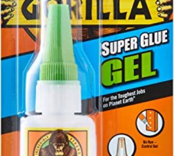 Gorilla Super Glue Gel, 15 Gram, Clear, (Pack of 1)