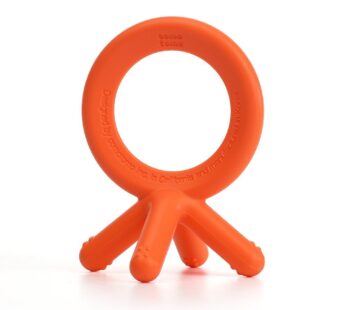 Comotomo Silicone Baby Teether, Orange