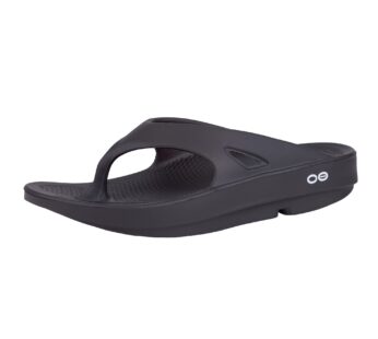 OOFOS OOriginal Sandal, Black – Men s Size 6, Women s Size 8 – Lightweight Recovery Footwe