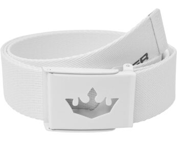 Meister Player Golf Web Belt – Adjustable & Reversible – White