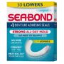 Sea Bond Secure Denture Adhesive Seals, Original Lowers, Zinc-Free, All-Day-Hold, Mess-Fre