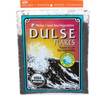 Maine Coast Sea Vegetables Dulse Flakes 4 oz Bag – Wild Atlantic – Organic Seaweed