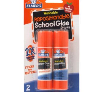 Elmer’s Repositionable Washable School Glue Stick, 0.53 Ounce, 2 Count