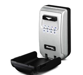 Master Lock 5425D Set Your Own Combination Wall Mount Lock Box with Light Up Dials, 6 Key