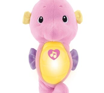 Fisher-Price Musical Baby Toy, Soothe & Glow Seahorse, Plush Sound Machine with Lights & V