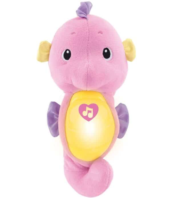 Fisher-Price Musical Baby Toy, Soothe & Glow Seahorse, Plush Sound Machine with Lights & V