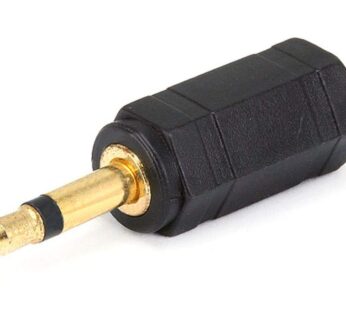Monoprice 3.5mm TS Mono Plug to 3.5mm TRS Stereo Jack Adapter – Gold Plated, Black