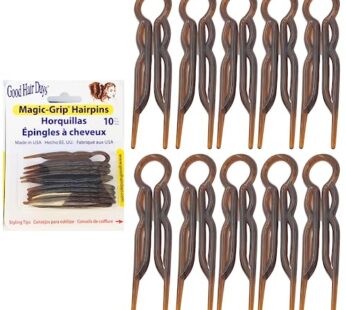 Good Hair Days Hair Pins – Plastic, U-shaped Magic Grip Hairpins, Strong Durable Pins For