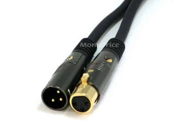 Monoprice XLR Male to XLR Female Cable - 3 Feet - Black, 16AWG, Gold Plated Copper Wire Co - Image 2