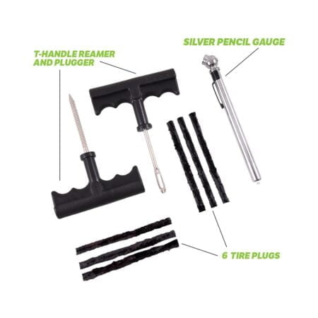 Slime 20133 Tire Repair Tackle Kit, Large, Contains Strings, Tools and Pencil Gauge, 9 Pie - Image 3