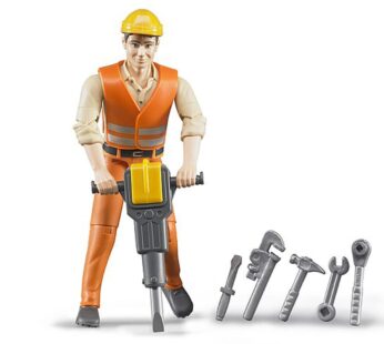 Bruder 60020 Construction Worker with Jackhammer and Tools