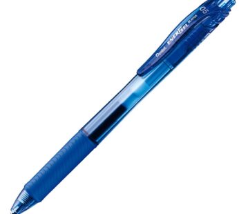 Pentel Knock Gel Ballpoint Pen Energel X, 0.5mm Needle Tip, Blue Ink (BLN105-C)