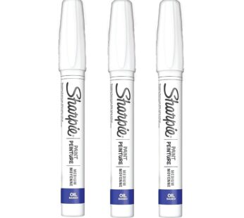 Sharpie, Medium Point, White Ink, Pack of 3 Oilased Paint Marker