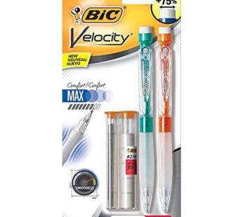 BIC Velocity Max Mechanical Pencil, Thick Point (0.9mm), 2-Count