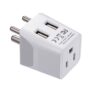 Ceptics India, Nepal, Bangladesh Travel Adapter Plug with Dual USB - Type D - Usa Input -