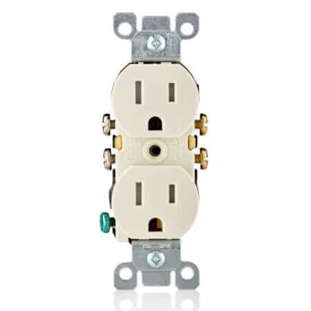 Leviton T5320-TMP 15 Amp 125V Tamper Resistant Duplex Receptacle (10 Pack), Light Almond