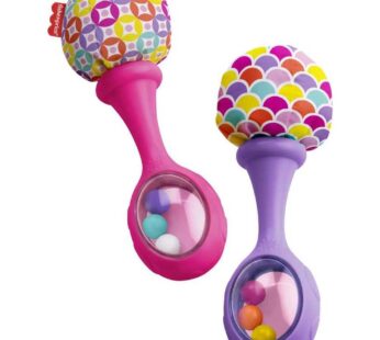 Fisher-Price Newborn Toys Rattle ‘n Rock Maracas, Set of 2 Soft Musical Instruments for Ba