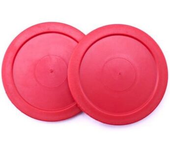 Brybelly Air Hockey Pucks (Set of 2), Red, Small, 2.5-Inch