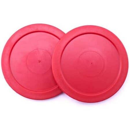 Brybelly Air Hockey Pucks (Set of 2), Red, Small, 2.5-Inch