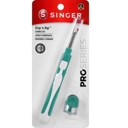 SINGER QuiltPro Grip N Rip Combo Set Seam Ripper and Thimble, 6-Inch - Image 2