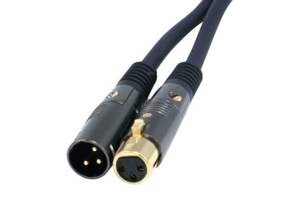 Monoprice XLR Male to XLR Female Cable - 3 Feet - Black, 16AWG, Gold Plated Copper Wire Co
