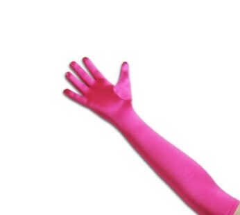 Tapp C. Classic Adult Size 22″ Long Opera Length Satin Gloves – Hot Pink