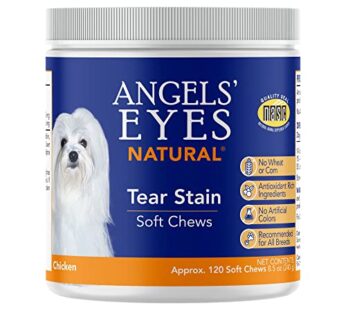 Angels  Eyes Natural Tear Stain Prevention Soft Chews for Dogs | Chicken Flavor| For All B