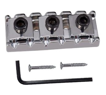 R3 Electric Guitar String Locking Nut for Floyd Rose Tremolo Bridge 43mm (Chrome with Blac