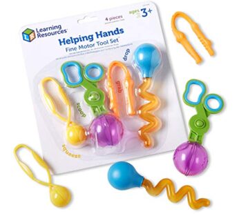 Learning Resources Helping Hands Fine Motor Tool Set Toy – 4 Pieces, Ages 3+ Fine Motor an