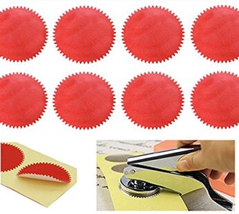 MNYR 100pcs RED Vintage Embosser Stamp Sealing Blank Certificate Self-Adhesive Seal Sticke