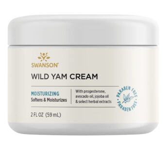 Swanson Wild Yam Cream – Formula for Women Promoting Perimenopause & Menopause Support – W