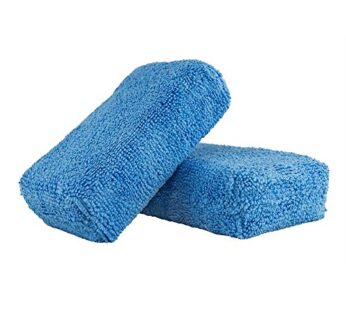 Chemical Guys MIC_292_02 Premium Grade Microfiber Applicator, Blue, Pack of 2