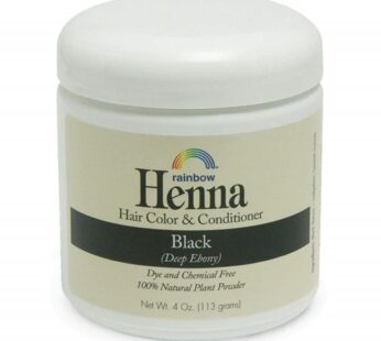 Rainbow Research Henna Hair Color and Conditioner, Persian Black Deep Ebony, 4 Ounce