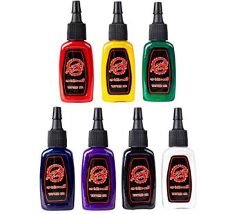 One Tattoo World Premium Tattoo Ink Set | 7 Colors | 15 ml Bottles