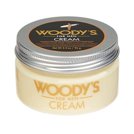 Woody's Styling Cream for Men, Flexible Styling Cream, Controls Curly and Wavy Hair, Water
