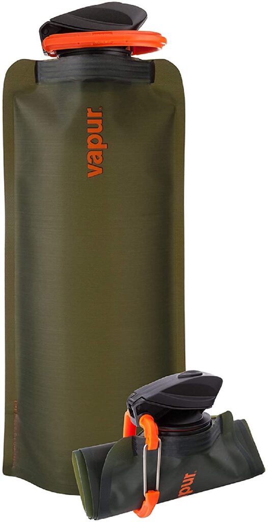 Vapur Flexible, Collapsible Wide Mouth Anti-Bottle with Detachable Carabiner, 23 Ounce, Ol