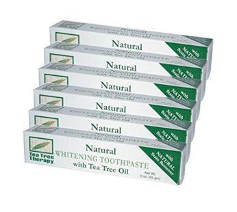 Tea Tree Therapy – Natural Whitening Toothpaste with Oil, 3 Oz (Pack of 6)