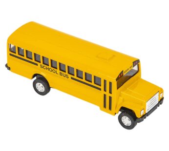 Rhode Island Novelty 5 Inch Die Cast School Bus with Pull-Back Action, 1 Per Order