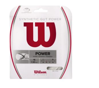 Wilson Synthetic Gut Power 16 Tennis String – Set, White