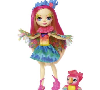 Enchantimals Peeki Parrot Doll and Sheeny Animal Figure