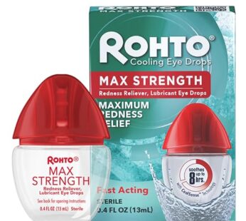 Rohto Max Strength Eye Drops   Lubricating and Cooling Relief for Redness and Dry Eyes