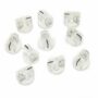 KAISH 10pcs Clear Guitar AMP Effect Pedal Knobs Pointer Knob with Set Screw Transparent