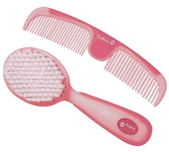 Safety 1st Easy Grip Brush and Comb, Raspberry